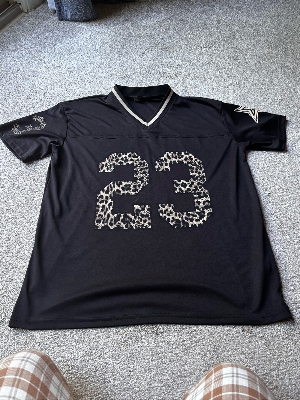 PinkVanilla Black Jersey with Leopard '23'